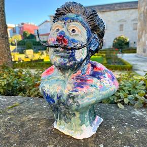 Un Chien Andalou, original Human Figure Ceramic Sculpture by Coletivo Cobalto