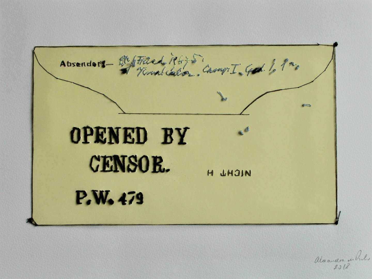Openend by censor, Desenho e Ilustração Papel Minimalista original por Alexandra de Pinho