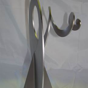 Carrapicho ó vento mareiro, original Abstrait Métal Sculpture par Juan Coruxo