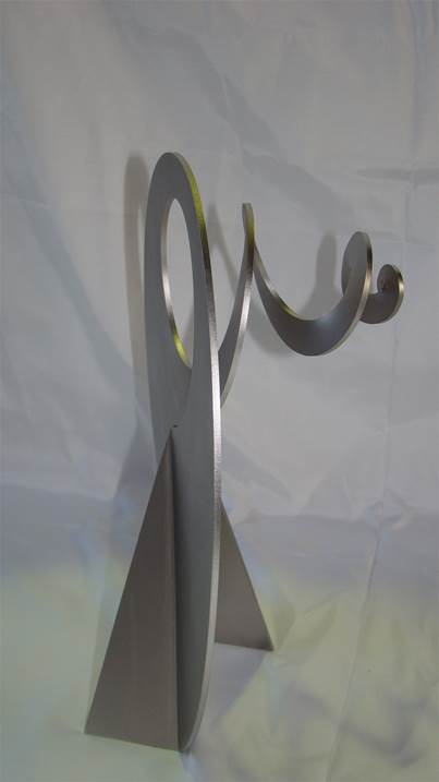 Carrapicho ó vento mareiro, original Abstract Metal Sculpture by Juan Coruxo