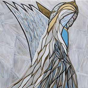 O anjo do Caminho, Pintura Acrílico Religião original por Miguel  Mendel