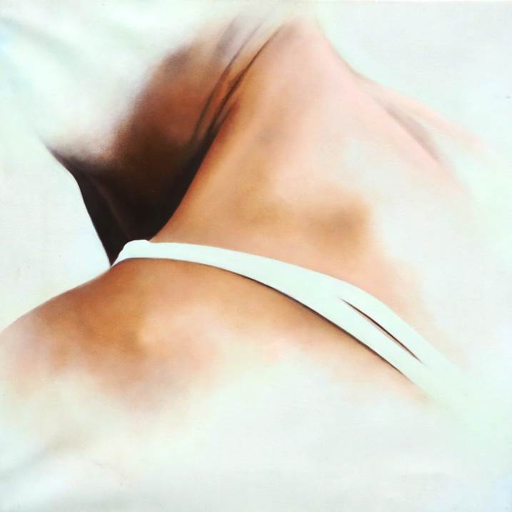 Sem título II, original Body Canvas Painting by Joana Cheganças
