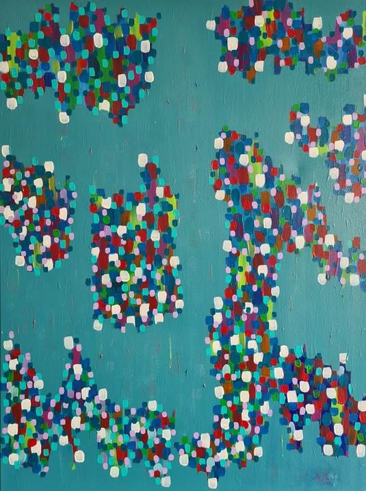 Unwrap, original Abstrait Acrylique La peinture par Ana Marlene Lima