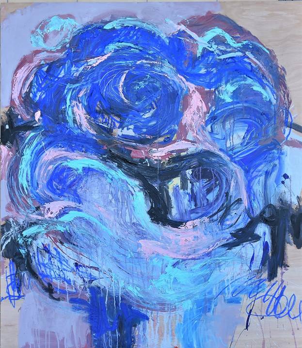 The Rose # II, original Abstrait Technique mixte La peinture par ELISA DA COSTA