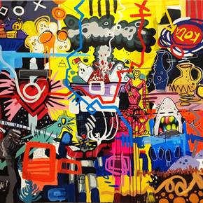 Trazos fronterizos con pasaporte caducado II, original Animales Técnica Mixta Pintura de Rafa López