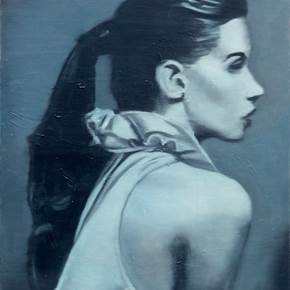 Jeune fille de profil, original Figure humaine Pétrole La peinture par Ricardo Gonçalves