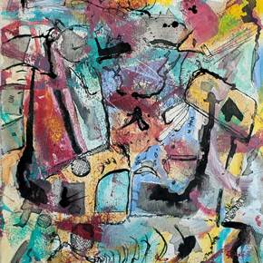 Urban Jungle, original Minimaliste Pétrole La peinture par Flavio Man