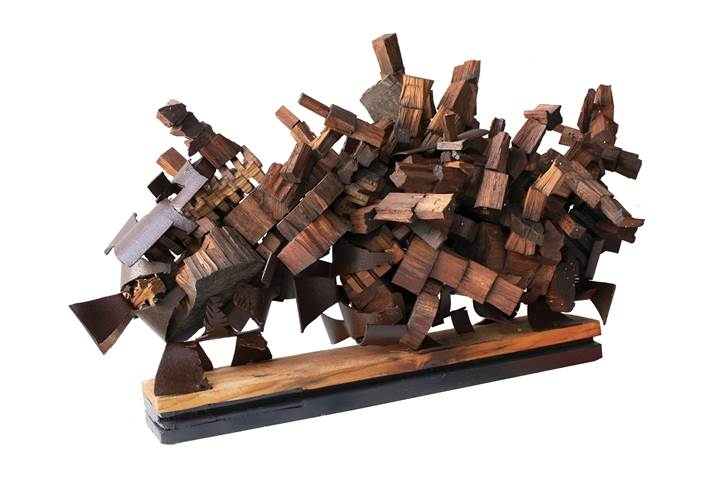 Digestão III, original Abstract Mixed Technique Sculpture by Miguel  Neves Oliveira
