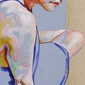 Azul, original Body Acrylic Painting by Cristina  Troufa