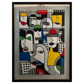 Em Terra de Cego, original Portrait Acrylic Painting by Ike Ferreira