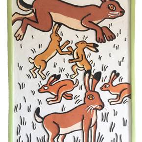 No campo em que nasci, a brincar cresci!, original Animals Mixed Technique Painting by Hugo Castilho