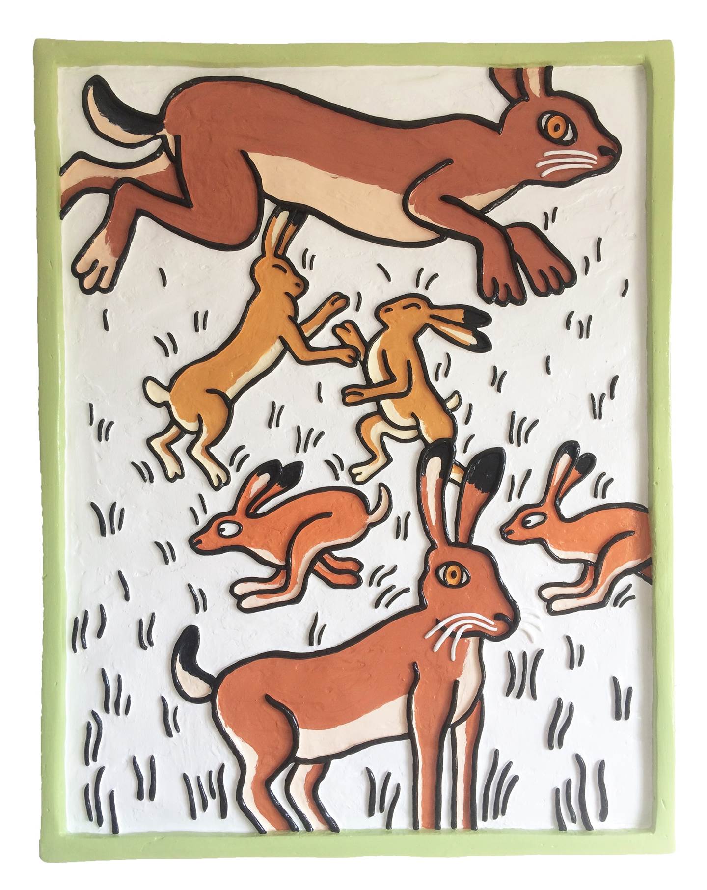 No campo em que nasci, a brincar cresci!, original Animals Mixed Technique Painting by Hugo Castilho