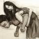 Gwenllian Davies and Krystal Lowe 13, original Body Canvas Painting by Carl  Chapple