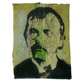 Munch, original Retrato Técnica Mixta Pintura de Alexandre Rola