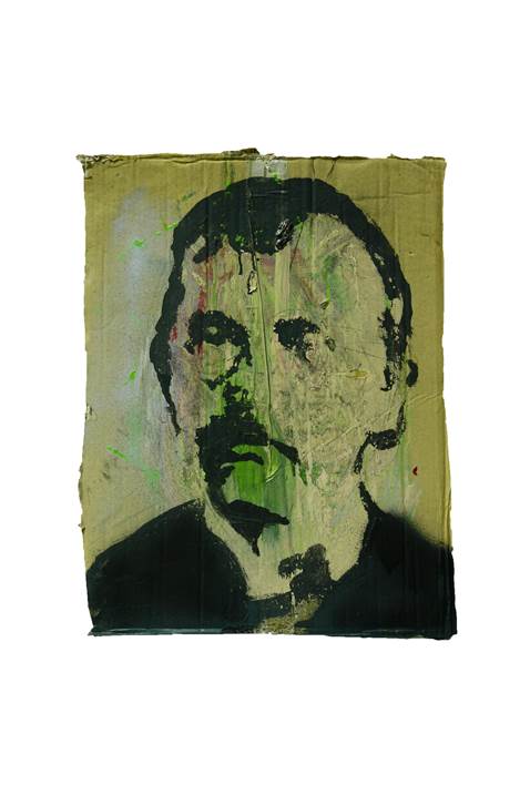 Munch, original Portrait Mixed Technique Painting by Alexandre Rola