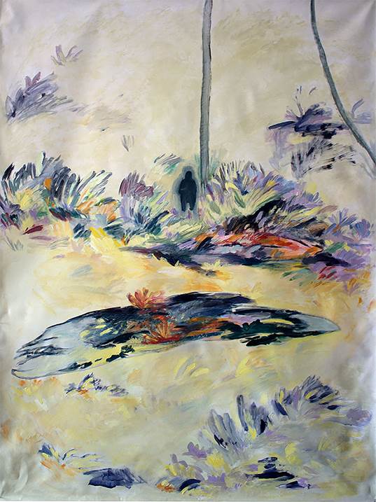 2 metros de sonhos, original Nature Acrylic Painting by Ana Lúcia Ventura
