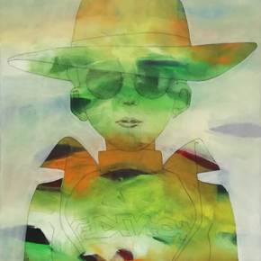 Rapariga com chapéu 2, Pintura Acrílico Retrato original por Francisco Santos