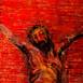 A Crucificação, original Big Hardboard Painting by Alberto Péssimo