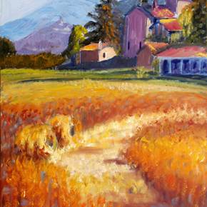September, original Landscape Oil Painting by Elena Sokolova