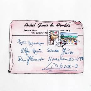 Carta de Angola, original Minimaliste Aquarelle Dessin et illustration par Alexandra de Pinho