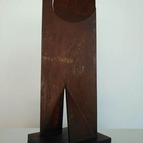 Discóbolo, original Abstrait Le fer Sculpture par Juan Coruxo