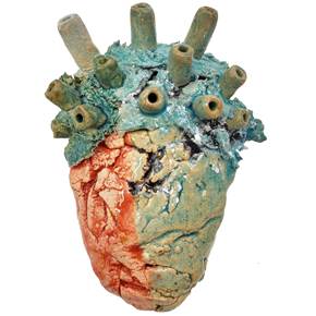 Coração em Contramão , original Figura humana Cerámico Escultura de Liliana Velho