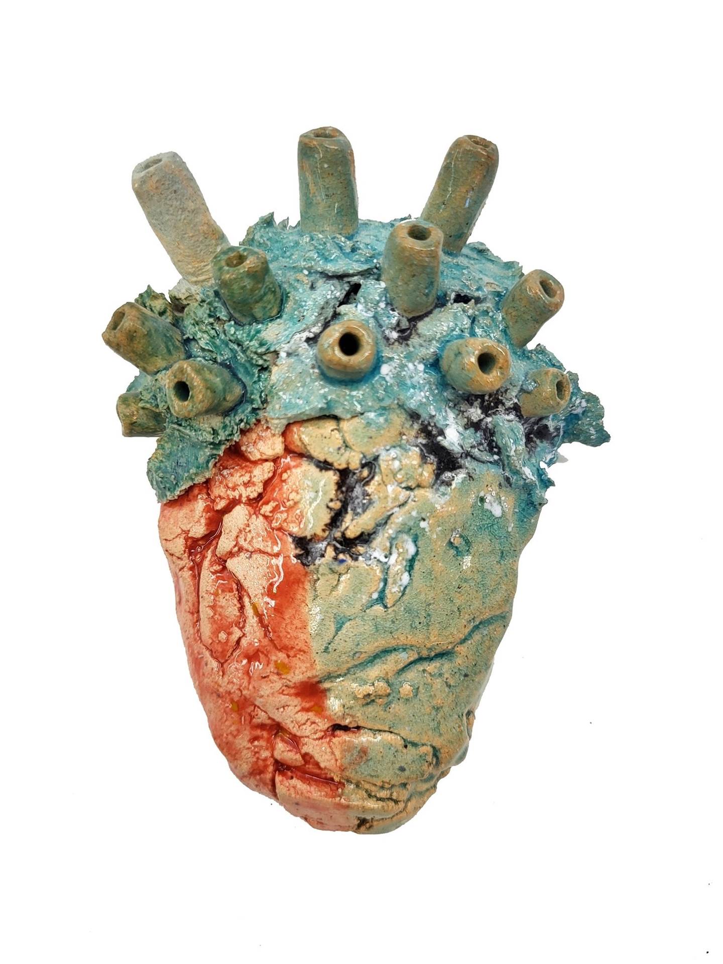 Coração em Contramão , original Figure humaine Céramique Sculpture par Liliana Velho