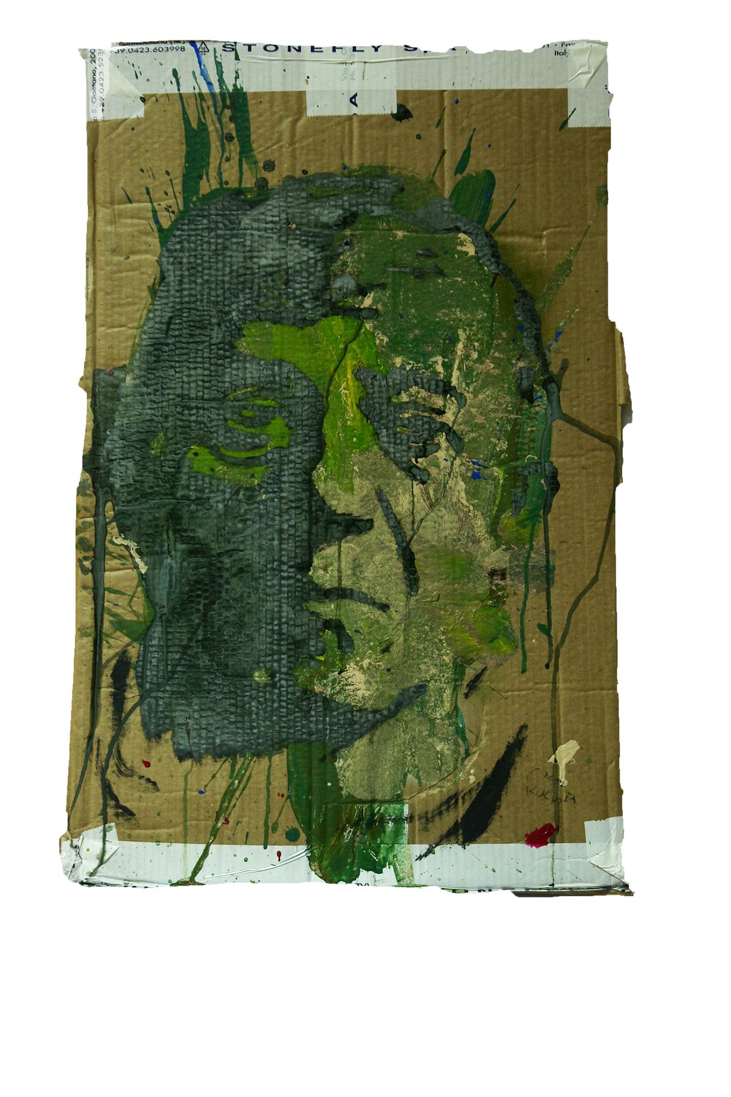 Kokoschka, original Portrait Technique mixte La peinture par Alexandre Rola