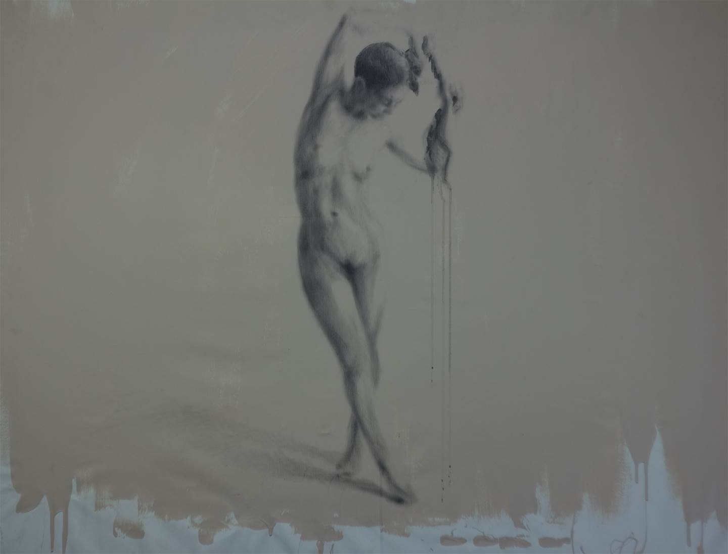 Venus Anadyomene I, original Body Mixed Technique Painting by BeckenFilipe .