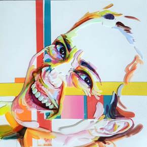 Transparente #5, original Abstrait Acrylique La peinture par Cristina  Troufa