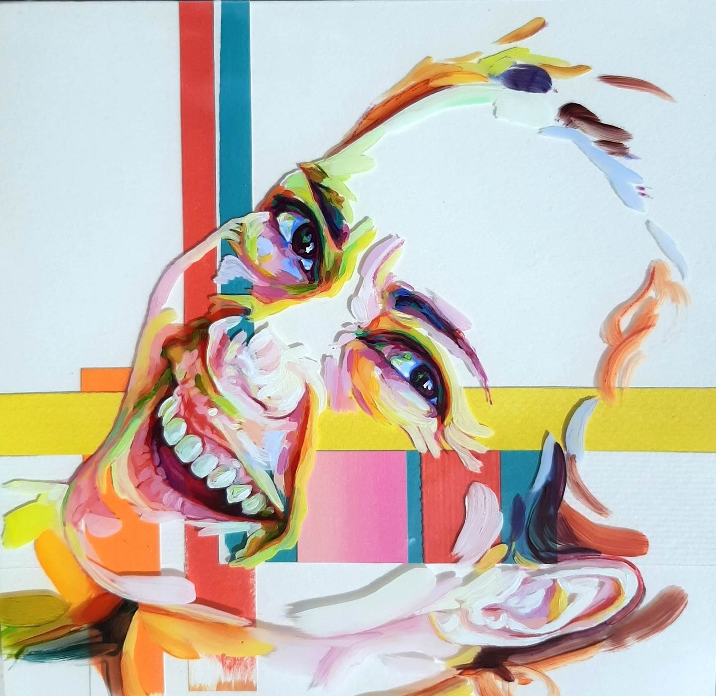 Transparente #5, original Abstract Acrylic Painting by Cristina  Troufa