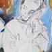Pequeno formato V. Ensaio III. Elas, a pergunta e o desenho do João., Pintura Acrílico Figura Humana original por Elizabeth  Leite