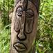 Wood mask, original Abstrait Bois Sculpture par Inês  Sousa Cardoso