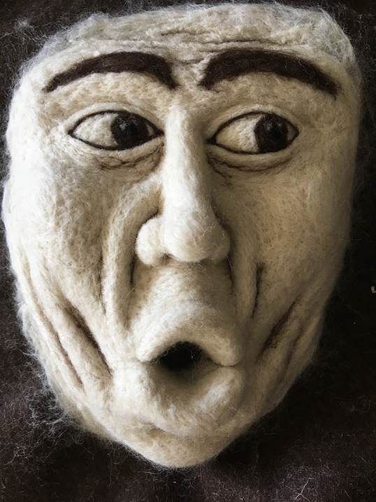 Máscara feltro #2, original Figure humaine Technique mixte Sculpture par António  Jorge