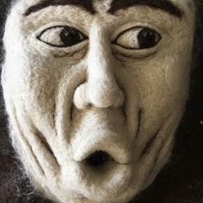 Máscara feltro #2, Escultura Técnica Mista Figura Humana original por António  Jorge