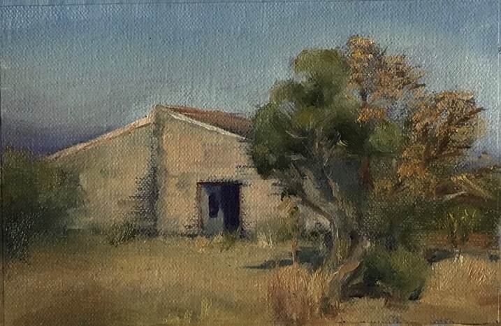 Landscape, Algarve, Pintura Óleo Abstrato original por Virgínia  Brito 