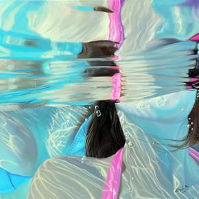Retrato acuático I, Pintura Tela Figura Humana original por Ursula Blancas
