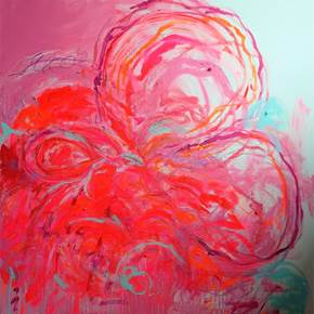 Blooming Love Story # I , original Minimalista Lona Pintura de ELISA DA COSTA