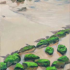Orilla 1, Pintura Óleo Paisagem original por Juan Manuel Álvarez Cebrián
