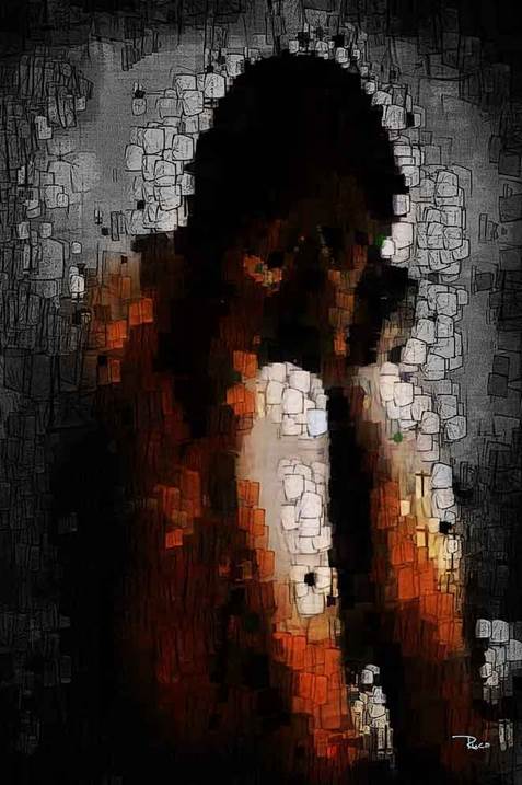 Girl in the corner, Pintura 0 Abstrato original por Rui Mendes (Ruca)