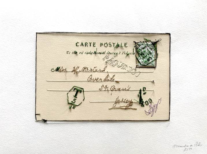 Carte Postale, original Minimaliste Papier Dessin et illustration par Alexandra de Pinho