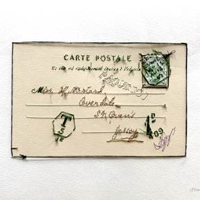 Carte Postale, original Minimalist Paper Drawing and Illustration by Alexandra de Pinho