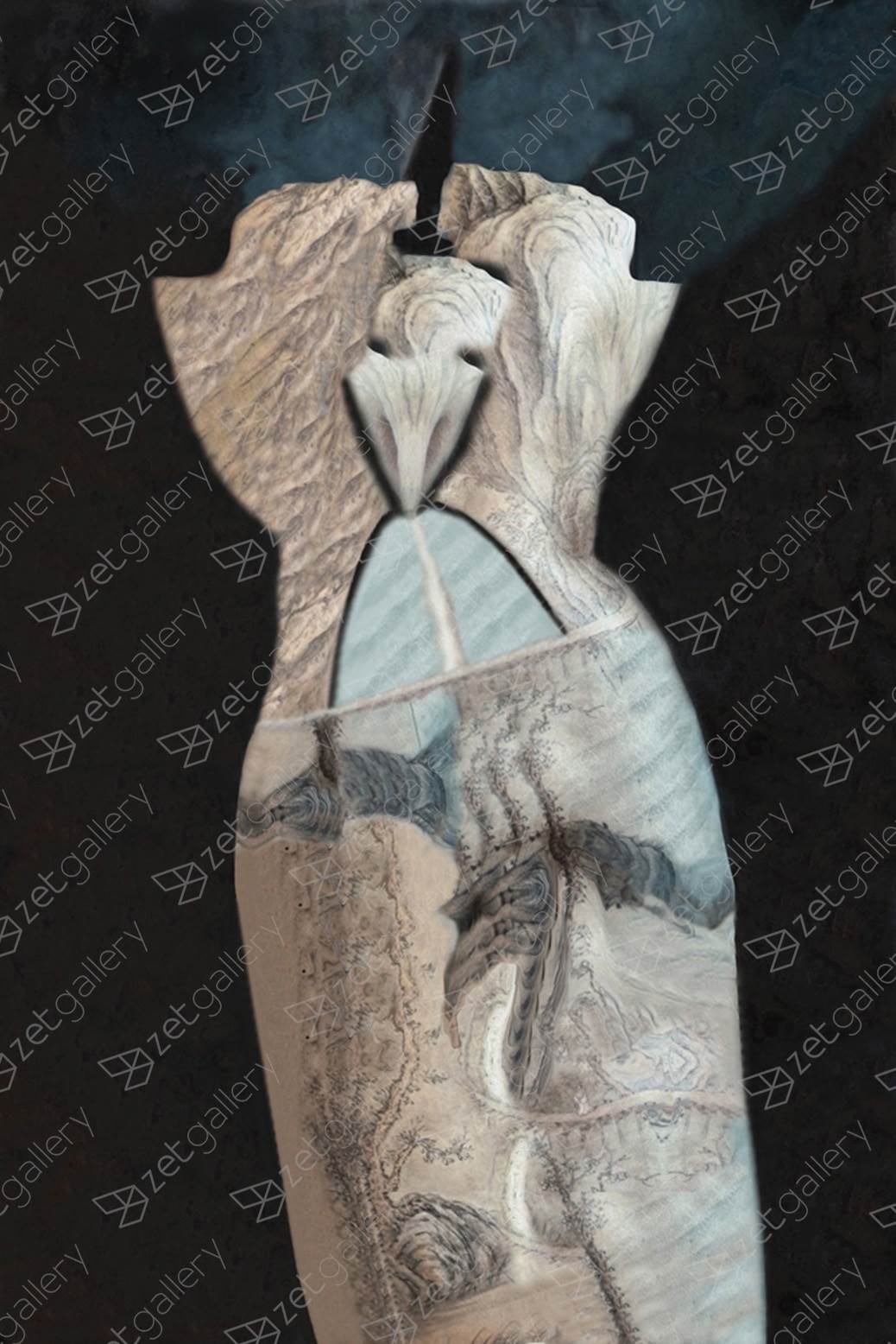Nudo tatuato IL RIMPIANTO, Fotografia Digital Abstrato original por Fausto Manara