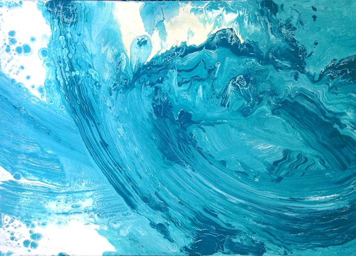 Oceano Índico I, original Abstrait Acrylique La peinture par Catarina Machado