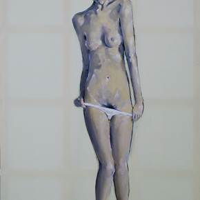 Calypso, original Nude Canvas Painting by Yorgos Kapsalakis