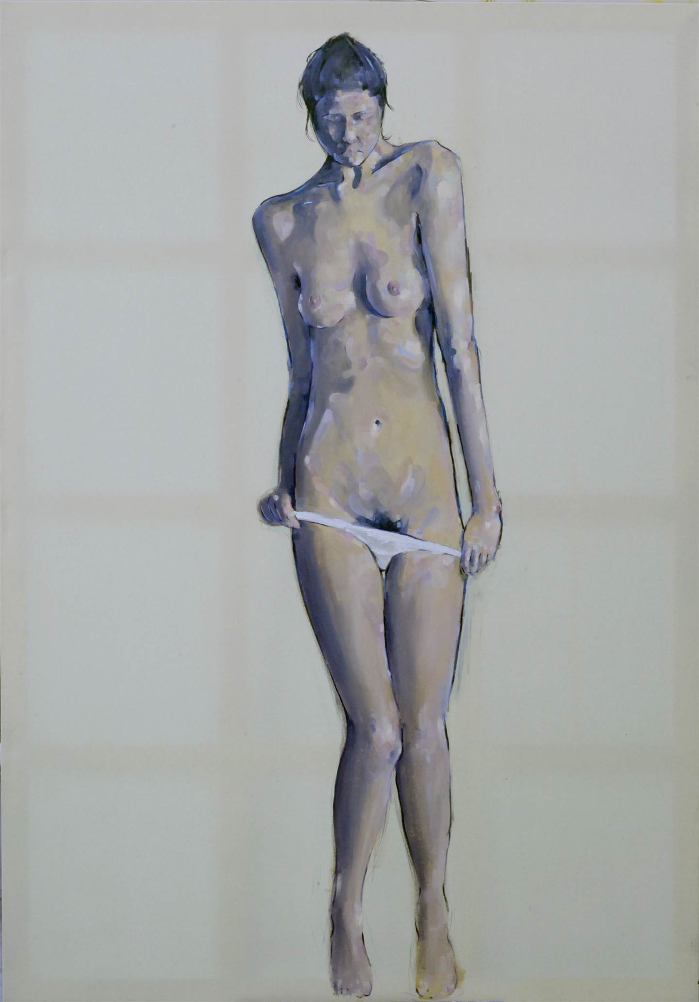 Calypso, original Nude Canvas Painting by Yorgos Kapsalakis