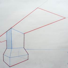 Structure #2, original Architecture Crayon Dessin et illustration par Lorenzo Bordonaro