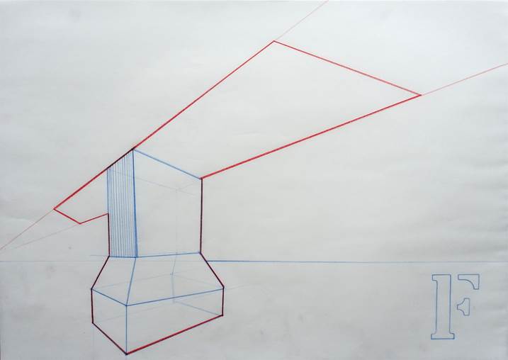 Structure #2, Desenho e Ilustração Grafite Arquitetura original por Lorenzo Bordonaro
