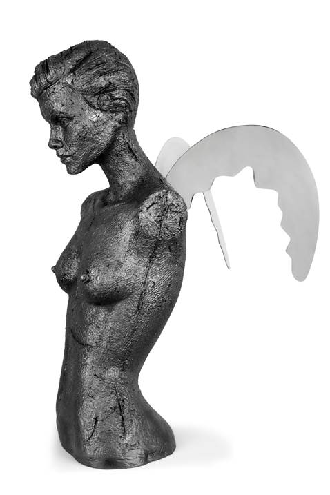 Guardiã, original Figure humaine Céramique Sculpture par Pedro Figueiredo