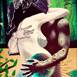 Embrace in 3, original Figure humaine Collage Dessin et illustration par Maria João Faustino